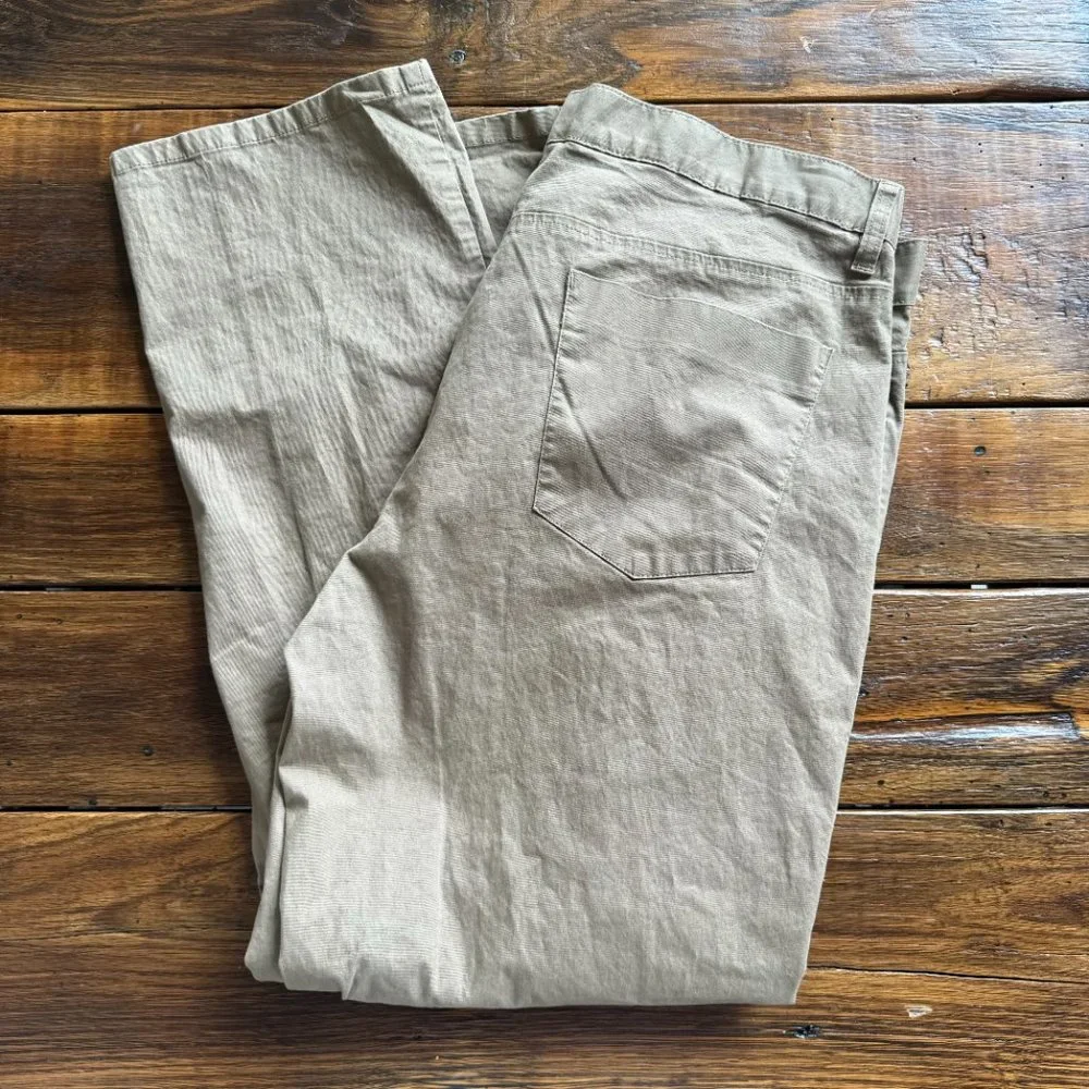 Alfani Stretch Flat Front Chino Pants Tan 36 x‎ 30